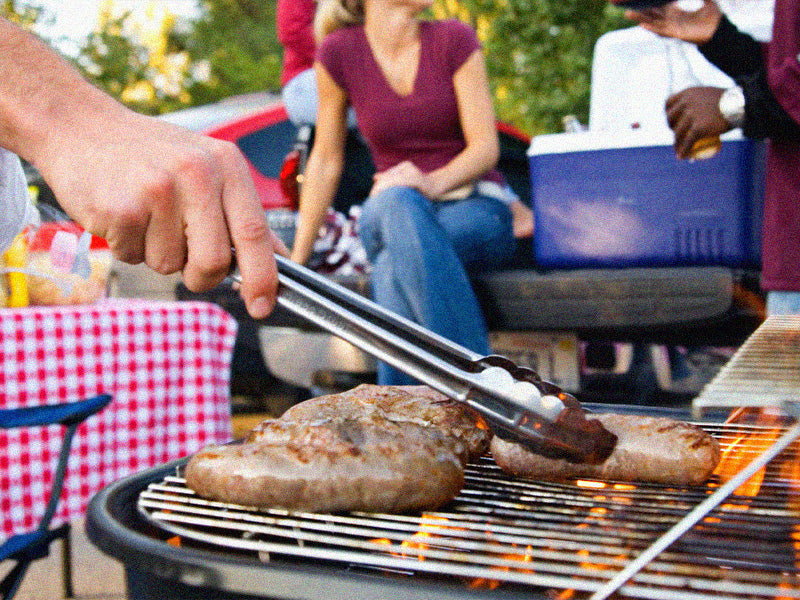 Getting backyard ready for 4th of July party - grilling, games, and friends!