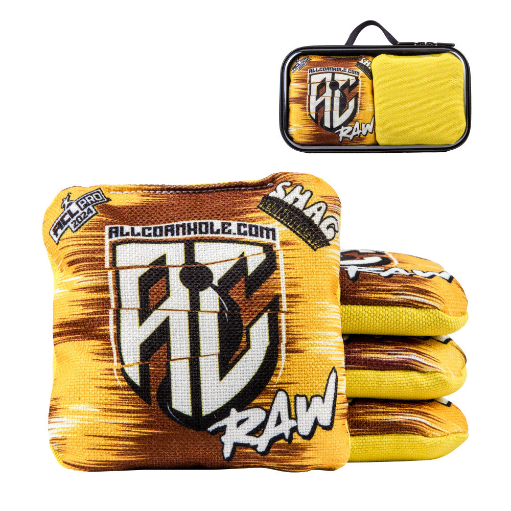 American Cornhole League | ACL® PRO Yellow Shag Contrast Cornhole Bags_ACL_1