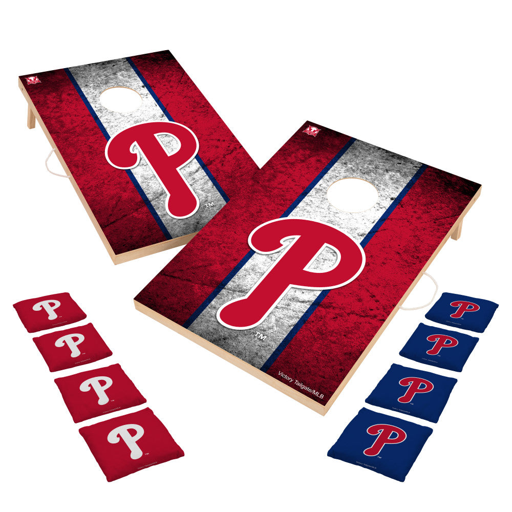 Philadelphia Phillies | 2x3 Solid Wood Cornhole_Victory Tailgate_1