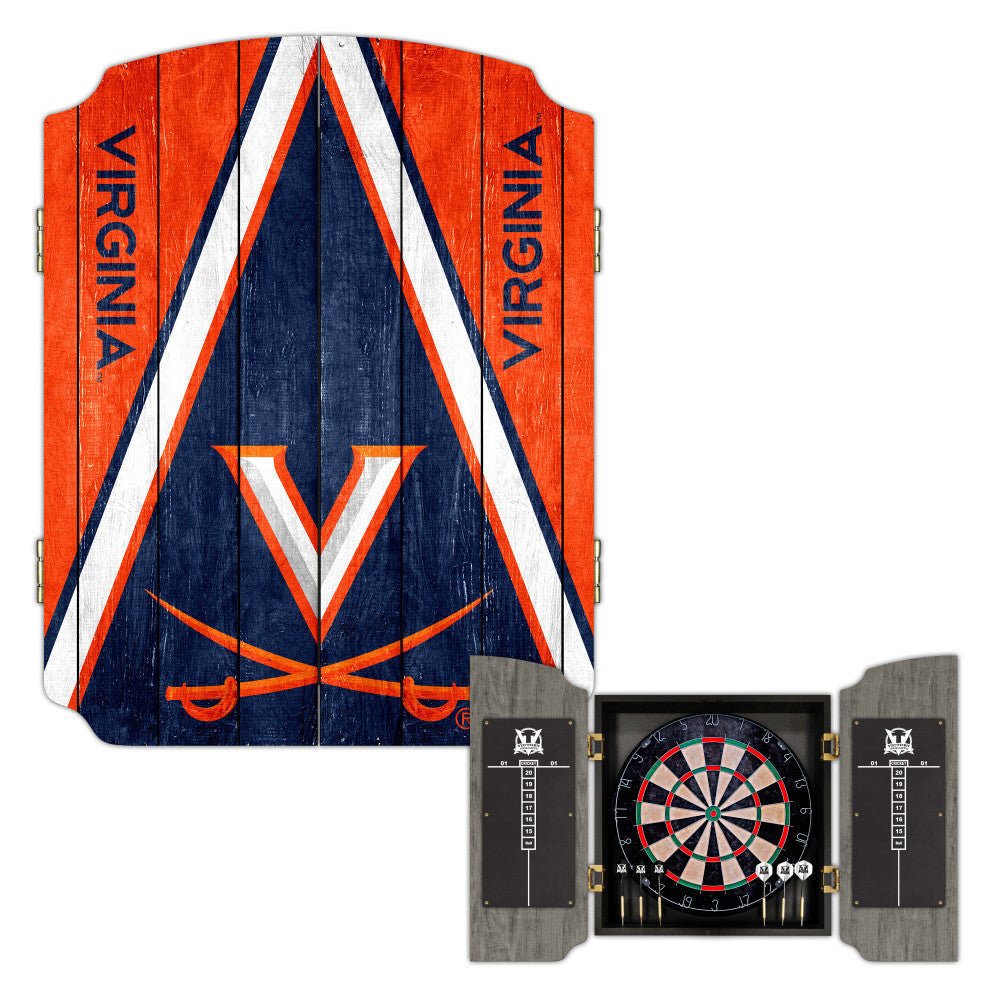 University of Virginia Cavaliers | Bristle Dartboard Cabinet Set_Victory Tailgate_1